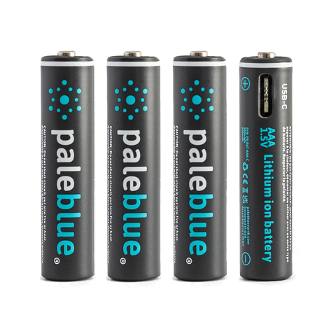 PBLPBAAAC  PALE BLUE EARTH - Pale Blue Lithium Ion Rechargeable AAA Batteries 4pk