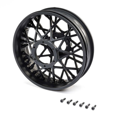 LOS46001  Rear Wheel Set, Black: Promoto-MX