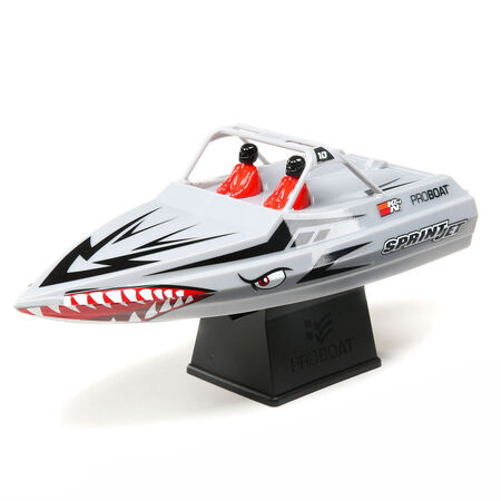 PRB08045T Sprintjet 9" Self-Righting Deep-V Jet Boat Brushed RTR (Available in Blue or Silver)