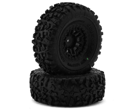 JCO4065-32412  JConcepts Landmines 1.0" Pre-Mounted Tires w/Shuttle Wheels (2) (2.25”) (TRX-4M) (Green)