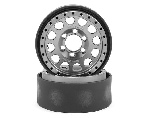 VPS07914  Vanquish Products Method 105 1.9 Beadlock Crawler Wheels (Silver/Black) (2)