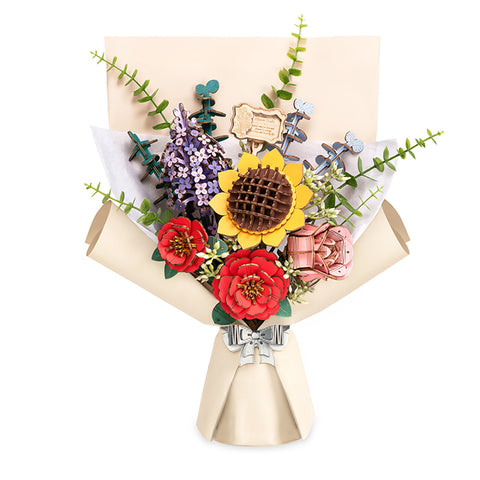 ROETW01H  ROBOTIME ROWOOD Wooden Flower Bouquet TW01H