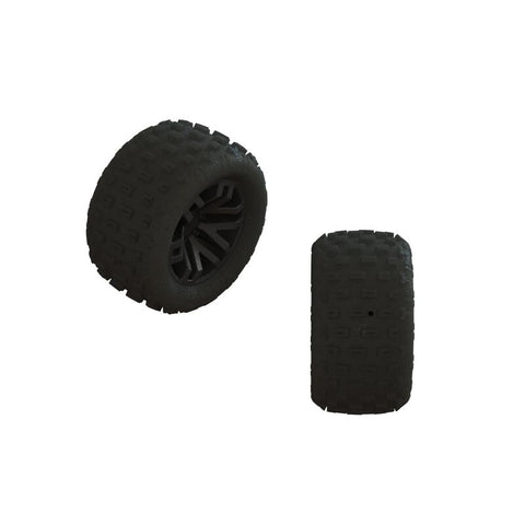 ARA550112  dBoots 'FORTRESS' Tire Set Glued (Black) (2 Pairs)