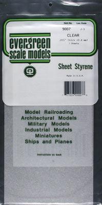 EVERGREEN SHEET STYRENE .015 (Part # EVG9007)