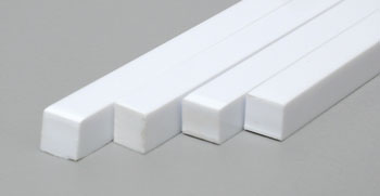 EVERGREEN STYRENE STRIPS .188x.188" (4) (Part # EVG196)