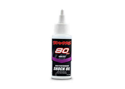 TRA5037 - Oil, shock (80 wt, 1,000 cSt, 60cc) (silicone)