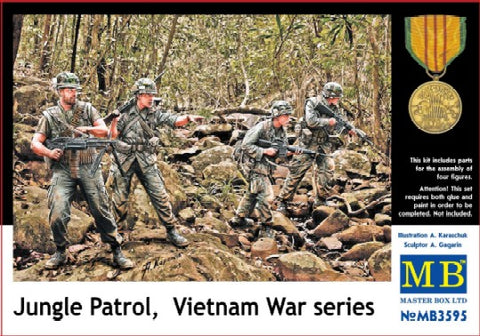 MTB-3595 1/35 Jungle Patrol US Soldiers Vietnam War (4)