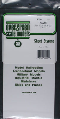 EVG9030 EVERGREEN PLAIN STYRENE 030
