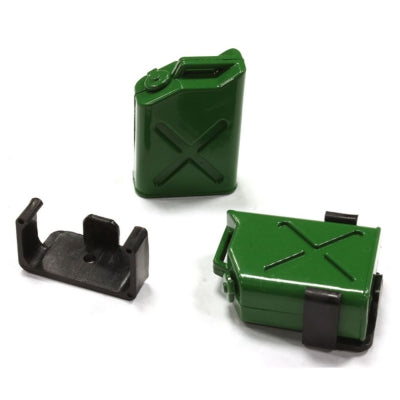 INTC25183GRN Jerry Can Fuel Tank (2), Green; 1/10 Scale Crawler
