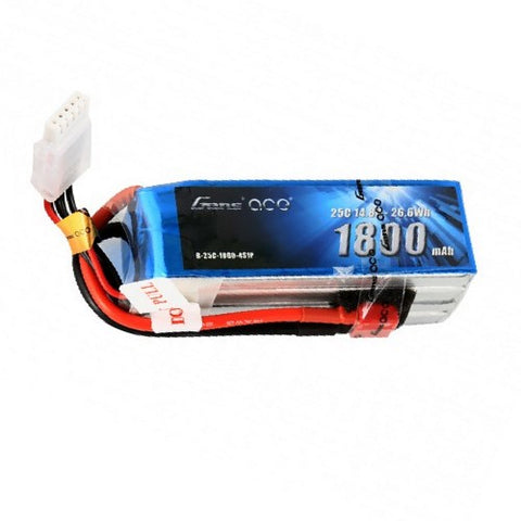 Gens Ace 1800mAh 14.8V 25C 4S1P Lipo Battery Pack with Deans Plug