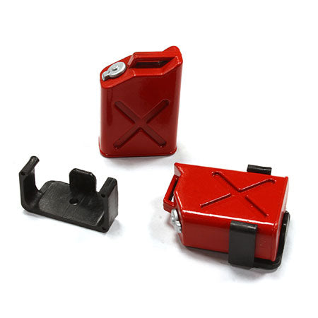 INTC25183R Jerry Can Fuel Tank (2), Red; 1/10 Scale Crawler
