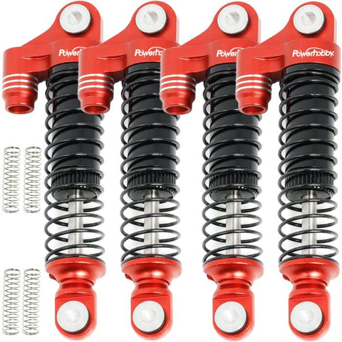 PHBTRX597RED  1/18 Scale Powerhobby Aluminum 51mm Long Travel Shocks Red FOR Traxxas TRX-4M
