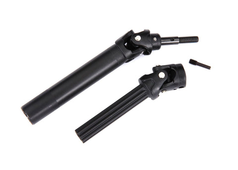 TRA8996  Driveshaft assembly, front or rear, Maxx® Duty (1) (left or right) (fully assembled, ready to install)/ screw pin (1) (for use with #8995 WideMaxx™ suspension kit