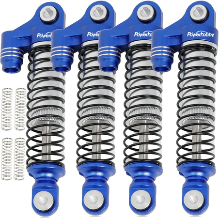 PHBTRX597BLUE  Power Hobby - Aluminum 51mm Long Travel Shocks, Blue, for Traxxas TRX-4M