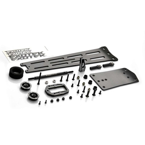 ETK2135 Pro Wheelie Bar Set, 3mm Carbon Fiber with Single Wheel Style: Drag Slash