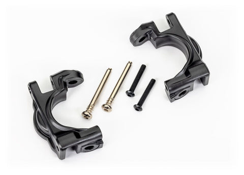 TRA9032  Caster blocks (c-hubs), extreme heavy duty, black (left & right)/ 3x32mm hinge pins (2)/ 3x20mm BCS (2) (for use with #9080 upgrade kit)