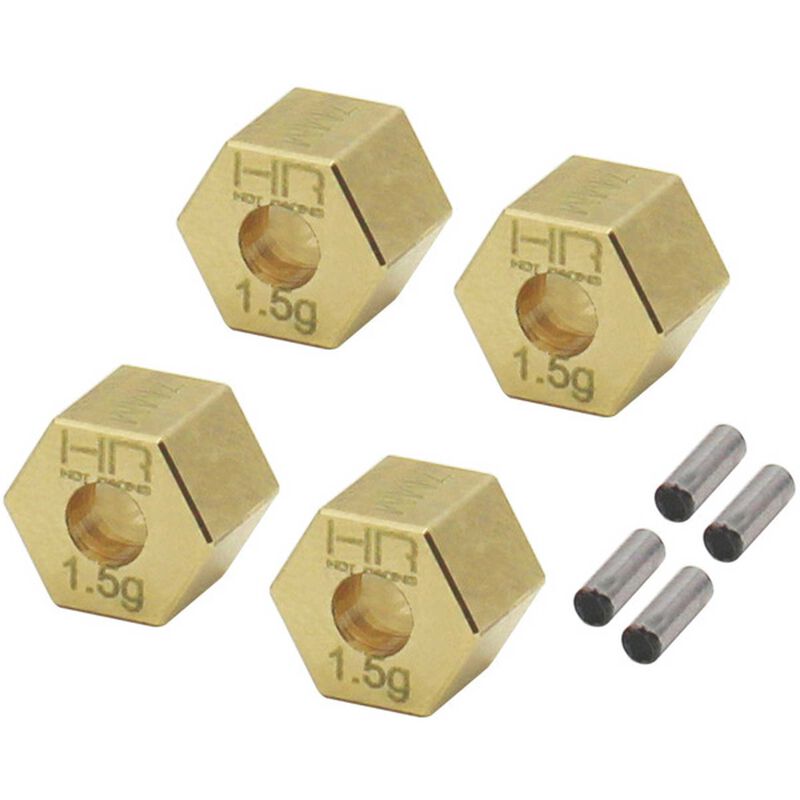 HRATRXM10H15  Brass Stock Wheels Hub +1.5mm wide 7mm Hex: Traxxas TRX4-18