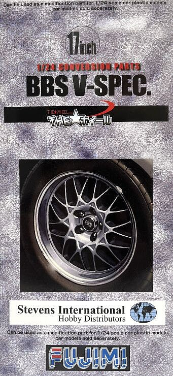 FJM-19307  BBS V-Spec 17" Tire & Wheel Set (4) 1/24 Fujimi