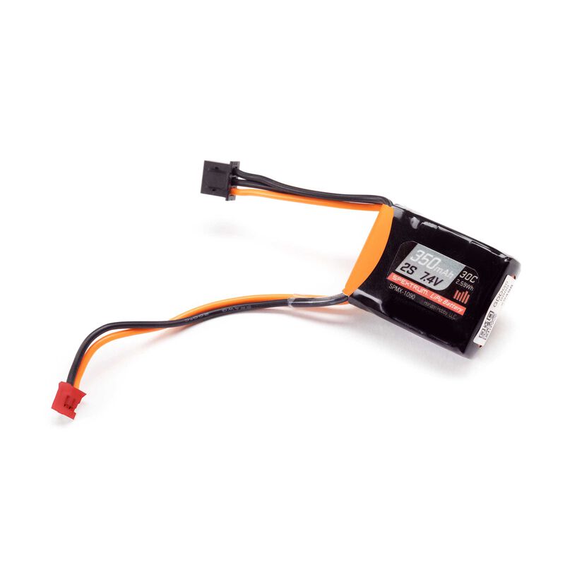 SPMX-1090   7.4V 350mAh 2S 30C LiPo Battery: PH2.0