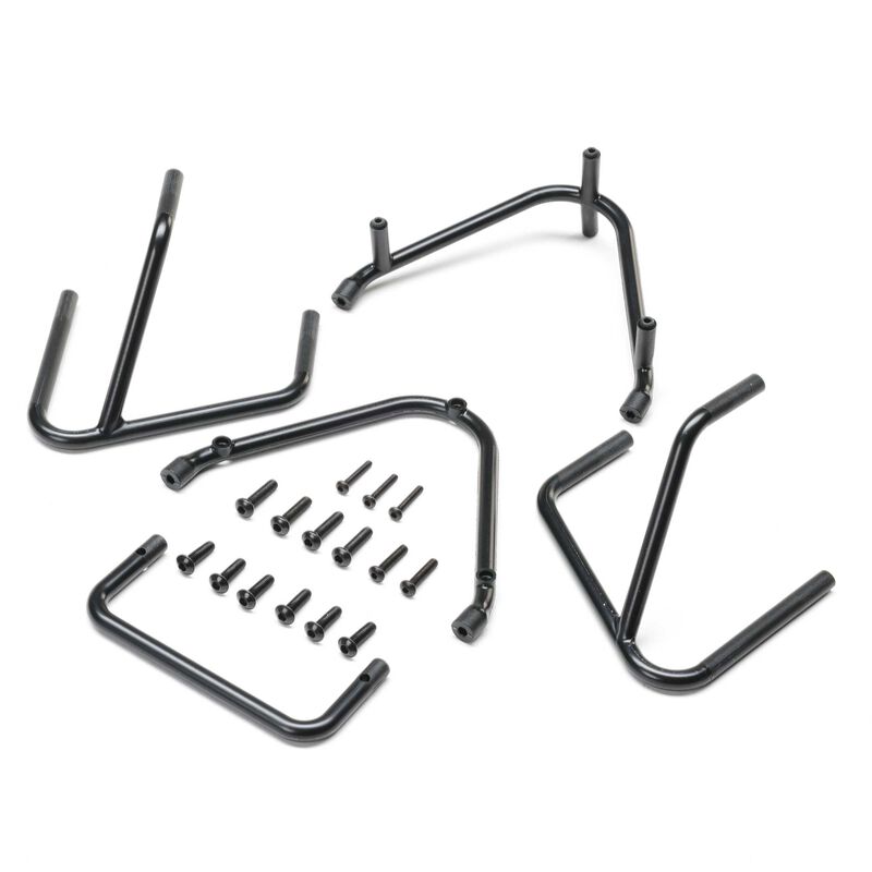 LOS-1898  Bumper Set, Black: 22S Sprint