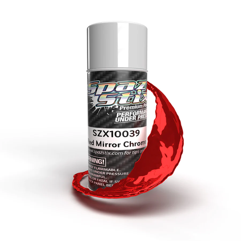 SZX10039  Red Mirror Chrome Aerosol Paint, 3.5oz Can