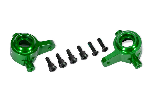 TRA9064-GRN   Green Aluminum Steering Blocks (L&R)