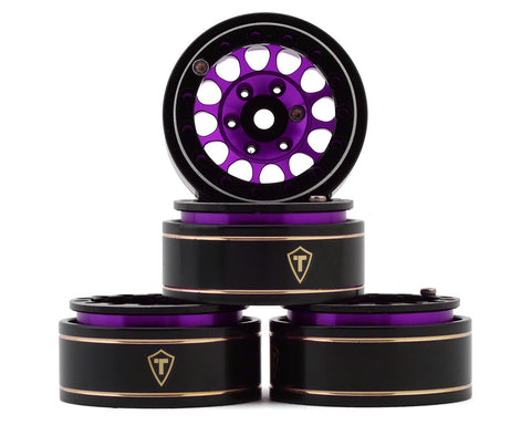 TLHTSCX24-245  Treal Hobby Type I 1.0" Classic 12-Spoke Beadlock Wheels (Purple) (4) (27.2g)