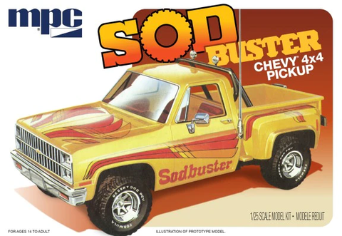 MPC972  1/25 1981 Sod Buster Chevy 4x4 Stepside Pickup Truck Model Kit