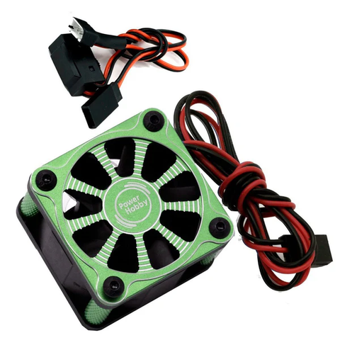 PHBPHF119GREEN  Power Hobby - Twister Castle MONSTER X 8S ESC High Speed Aluminum Cooling Fan - Green