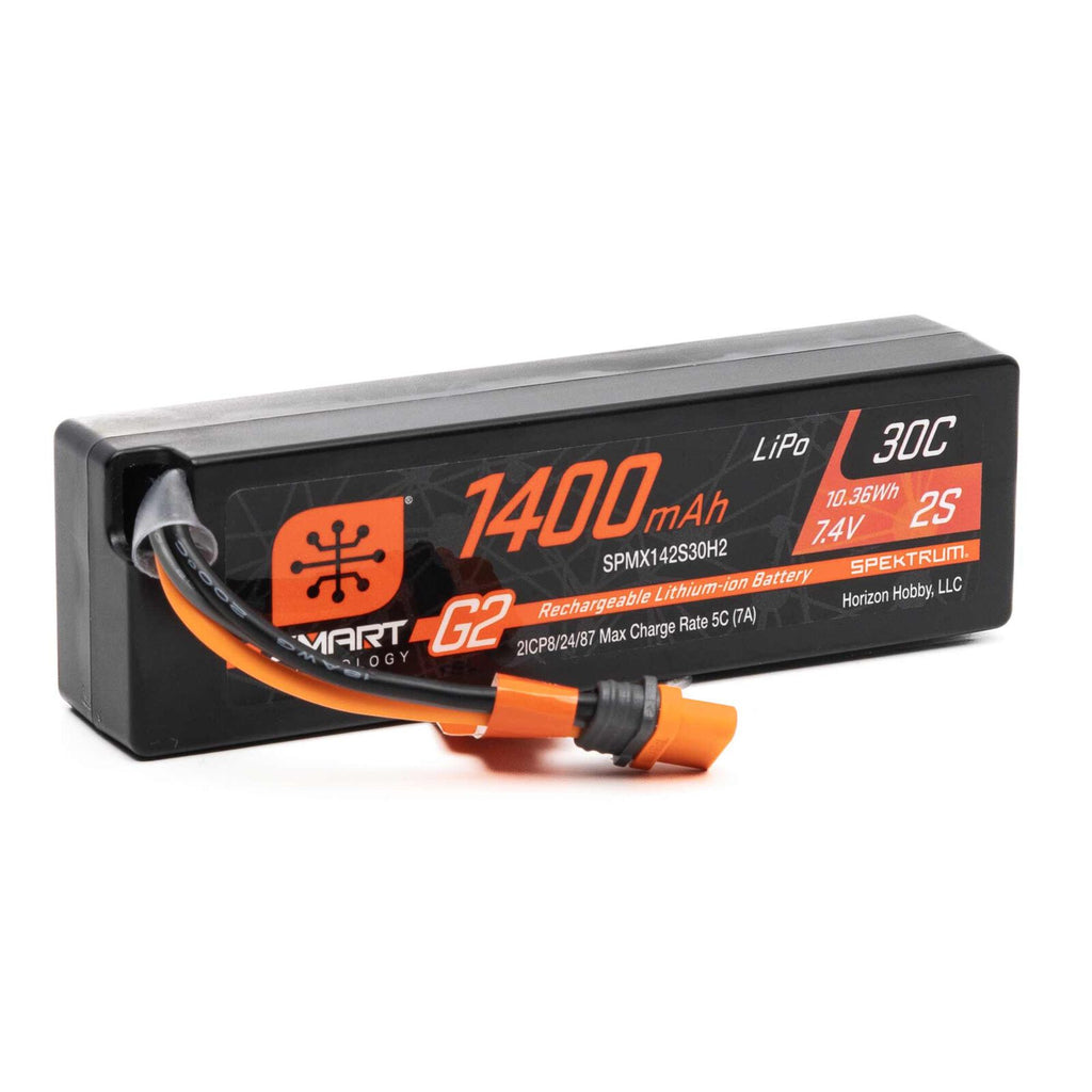 SPMX142S30H2  7.4V 1400mAh 2S 30C Smart G2 LiPo Battery: IC2 Connector