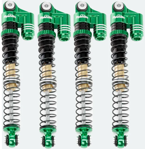 PHBSCX24771GREEN   Power Hobby - 1/24 Aluminum 58mm Long Travel Shocks, Green, for Axial SCX24 Jeep, Bronco