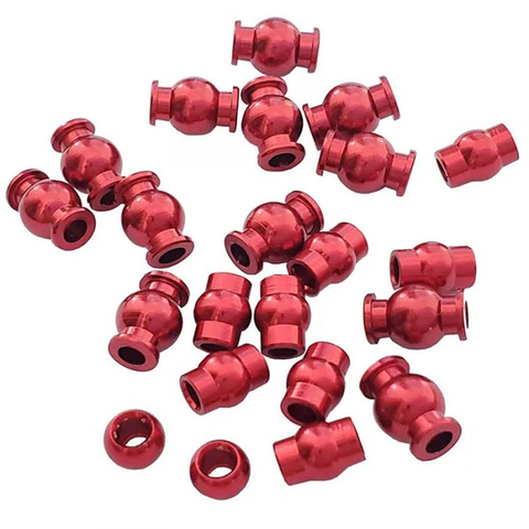 PHBARRMA09  Power Hobby - Complete 22-Piece Aluminum Pivot Ball Set, Red, for Arrma 1/10 4x4