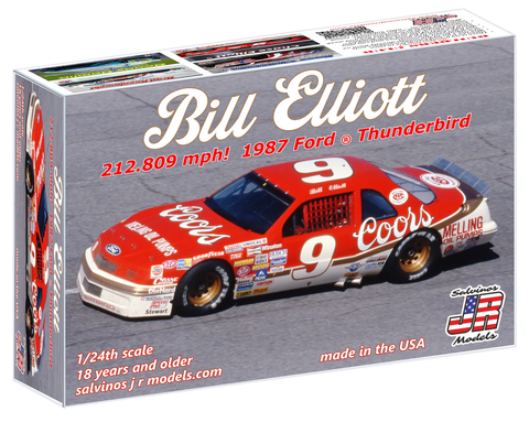 SJMBEF1987T  Bill Elliott 1987 Ford Thunderbird 212.809 MPH Record Car 1/24th Scale Model Kit