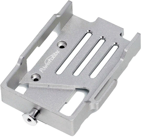 PHBTRX583SILVER  Power Hobby Aluminum Battery Tray Mount Plate, For Traxxas Trx-4M, Silver