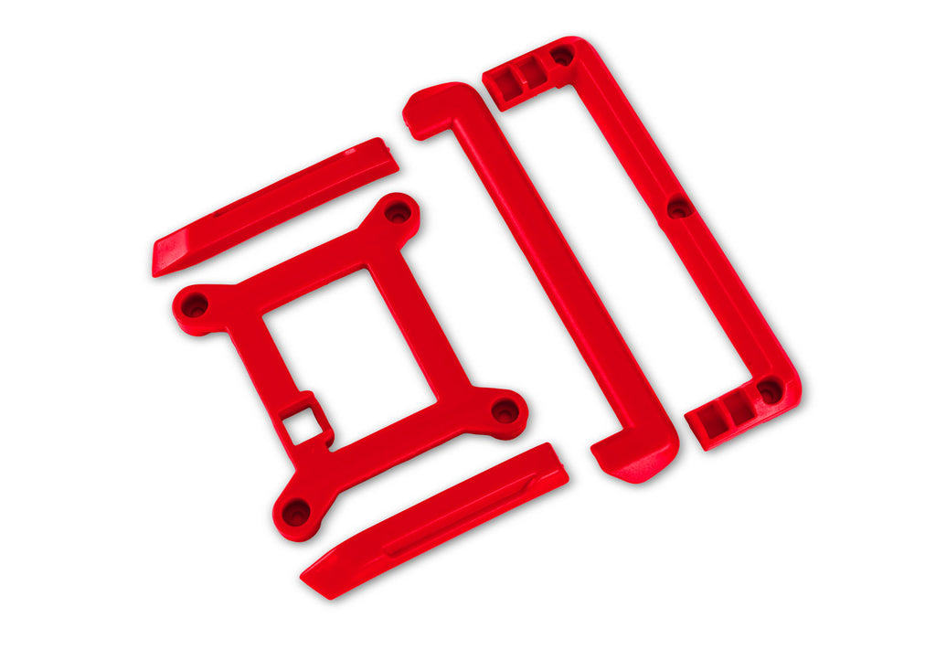 TRA10717-RED  Red Roof Skid Plate & Tailgate Protector  (MINI MAXX)