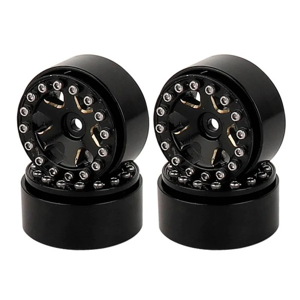 PHB5569   Power Hobby - 1.0" Z2 Brass Beadlock Crawler Wheels, 1/24 Axial SCX24 Jeep