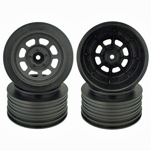 DER-DS4-RB  Speedway SC Wheels for Traxxas Slash Rear / 21.5mm BKSP / BLACK / 2Pcs