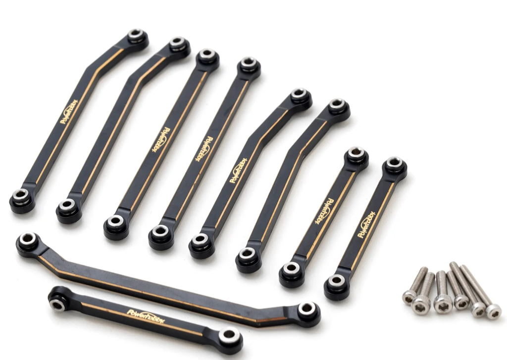 PHB6919   Powerhobby Brass High Clearance 4-Link w/Steering Link Redcat Ascent-18