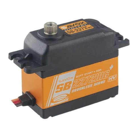 SAVSB2272MGP Savox - High Voltage Brushless Digital Gyro Servo with Soft Start, 0.028sec / 138.9oz @ 8.4V