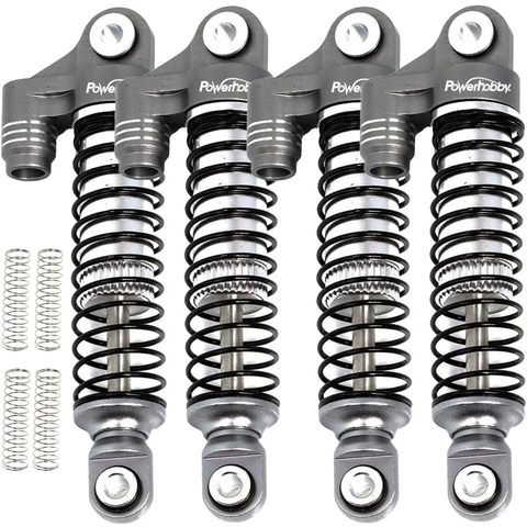 PHBTRX597GREY  Power Hobby - Aluminum 51mm Long Travel Shocks, Grey, for Traxxas TRX-4M