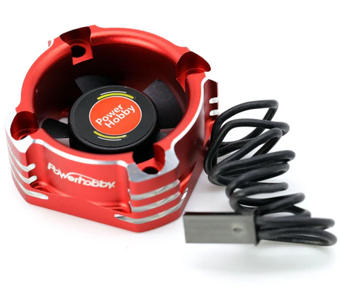 PHBPHF3033RED  Power Hobby - Booster 30x30 High Speed Aluminum RC Cooling Fan 30mm 28K-Red