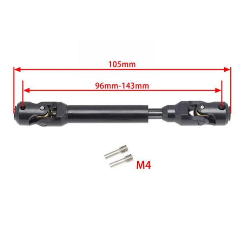 PHB5214  Powerhobby Universal Spline Drive Shaft CVD 96-143MM (1) TRX-4 Wraith SCX10