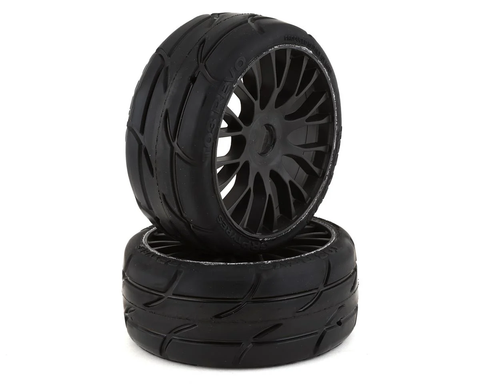 GRPGTX03-XM5    GRP Tires GT - TO3 Revo Belted Pre-Mounted 1/8 Buggy Tires (Black) (2) (XM5) w/FLEX Wheel