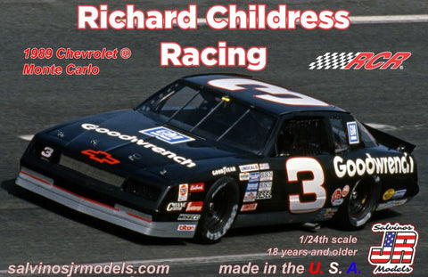 SJM1989   1/24 Richard Childress Racing #3 1989 Chevrolet Monte Carlo Race Car Model Kit