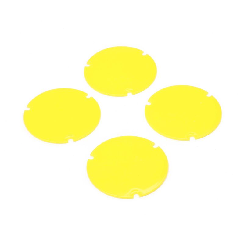 LOS-2887  Wheel Cover Set, Yellow: 22S Sprint Losi