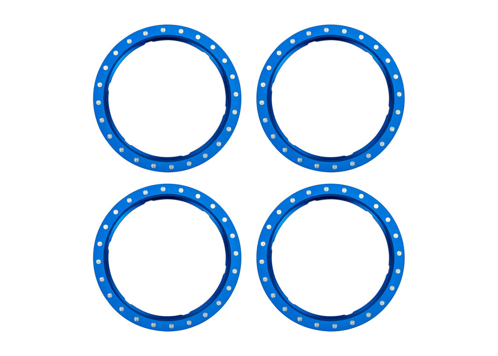 TRA10276-BLUE  BEADLOCK RINGS ALUM BLUE MACH