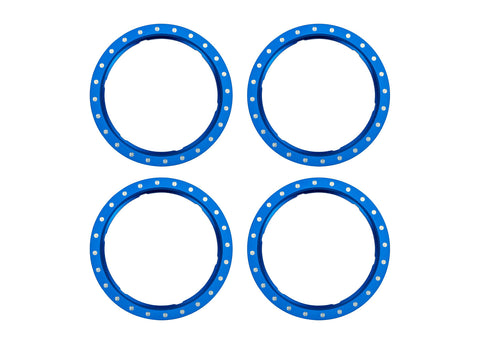 TRA10276-BLUE  BEADLOCK RINGS ALUM BLUE MACH