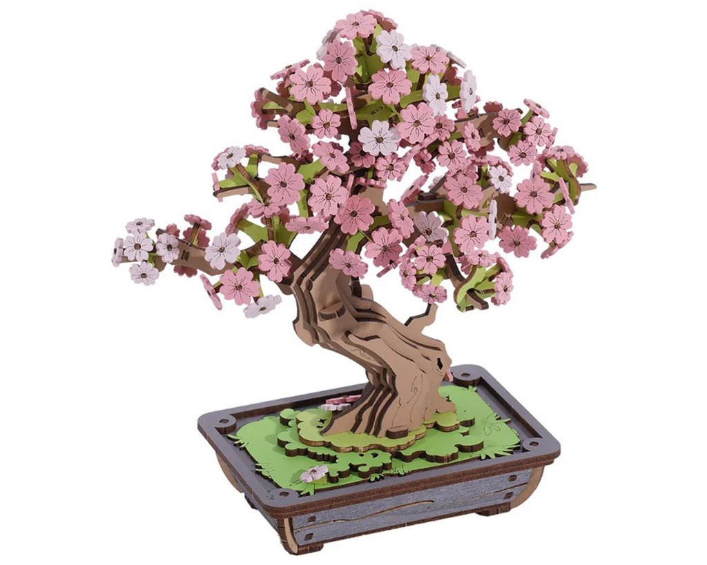 ROETG415  Robotime Sakura Bonsai DIY Miniature 3D Wooden Model Kit