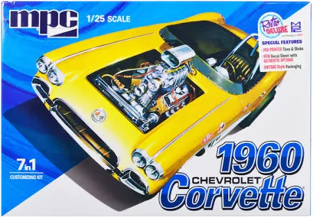 MPC-1002  MPC 1/25 Chevrolet Corvette 1960 7 in 1 Kit