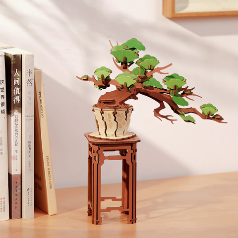 ROETG510   Rolife Evergreen Pine Bonsai DIY Wooden 3D Puzzle
